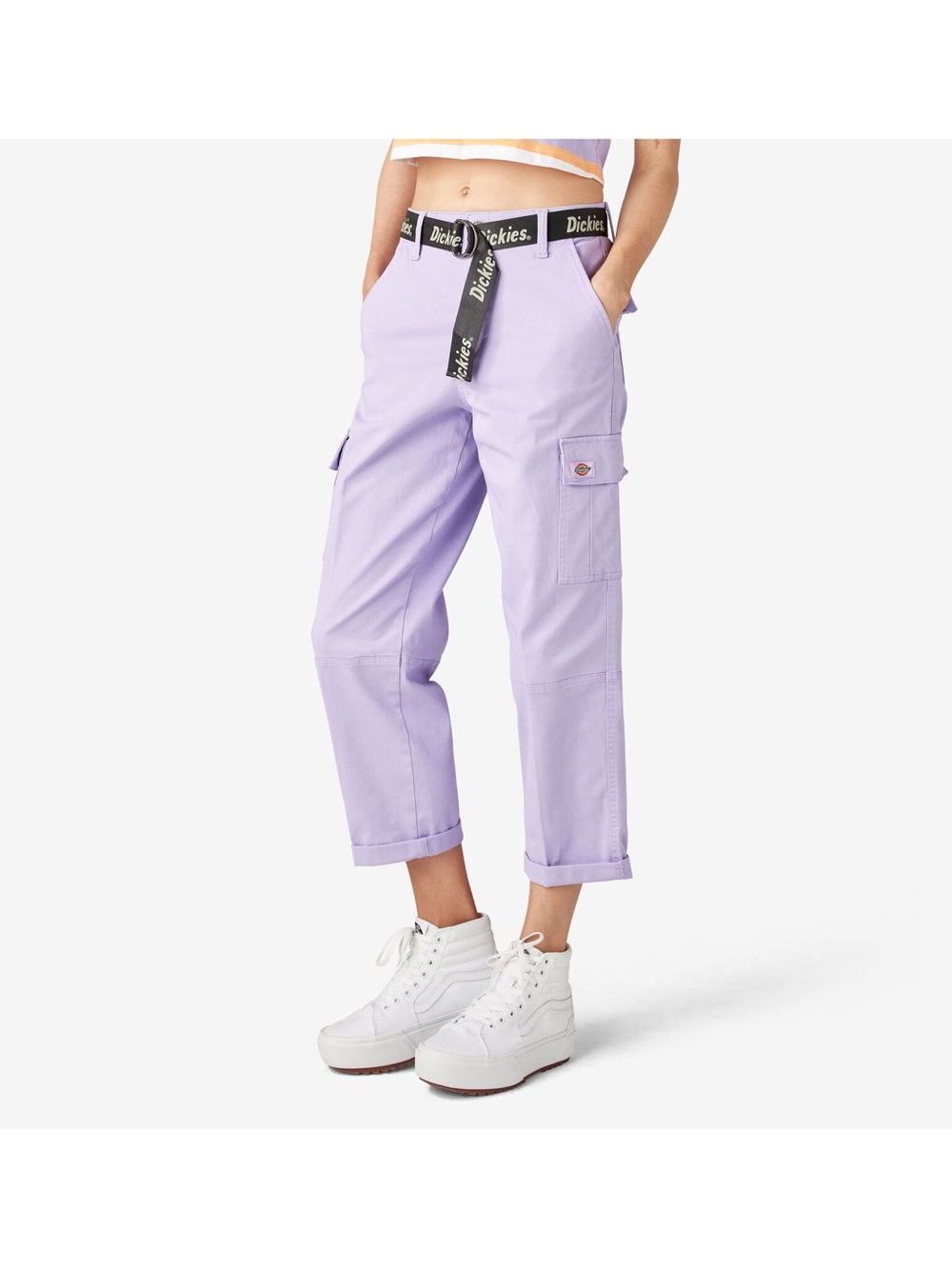 Dickies Lilac Cargo Ankle Pants for Women
